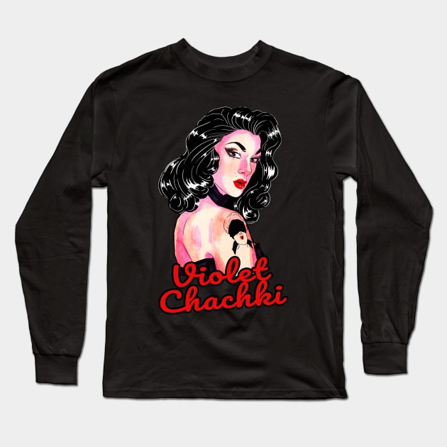 Violet Chachki Shirt Long Sleeve T-Shirt by giuliarenzi